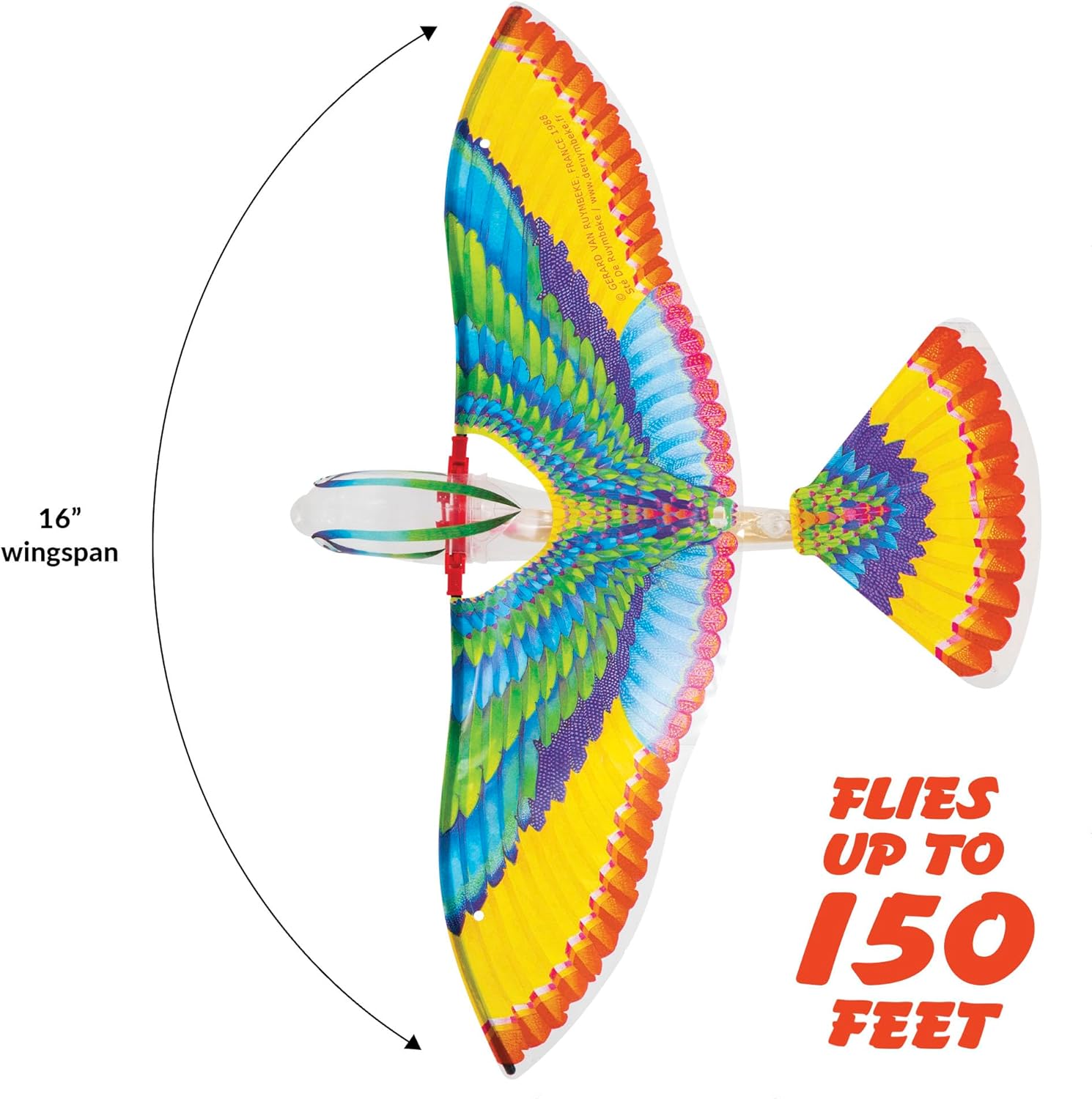 Schylling Tim Bird Flying Toy - Rubberband-Powered Mechanical Bird that Really Flies - Wings Flap and Flies 50 Feet - Ages 7 and Up - Image 3